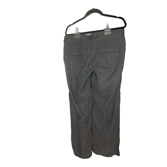 NWT Prana Gray Wide Leg Striped Women's Steph Pants With Pockets & Drawstring - Picture 9 of 13